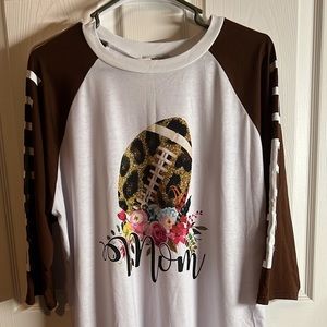 Football mom baseball tee size XL